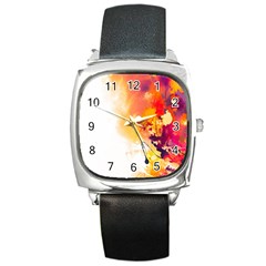 Autumn Square Metal Watch by goljakoff