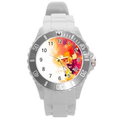 Autumn Round Plastic Sport Watch (l) by goljakoff