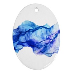 Blue Smoke Ornament (oval) by goljakoff