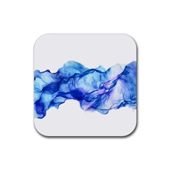 Blue Smoke Rubber Coaster (square)  by goljakoff