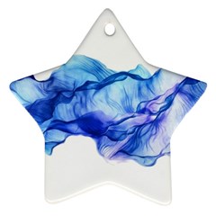 Blue Smoke Star Ornament (two Sides) by goljakoff