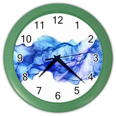 Blue Smoke Color Wall Clock by goljakoff