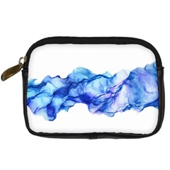 Blue Smoke Digital Camera Leather Case by goljakoff