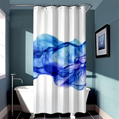 Blue Smoke Shower Curtain 36  X 72  (stall)  by goljakoff