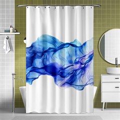 Blue Smoke Shower Curtain 48  X 72  (small)  by goljakoff