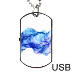 Blue Smoke Dog Tag Usb Flash (one Side) by goljakoff