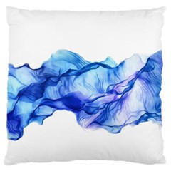 Blue Smoke Standard Flano Cushion Case (two Sides) by goljakoff