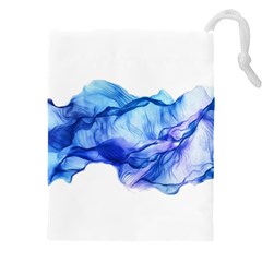 Blue Smoke Drawstring Pouch (5xl) by goljakoff