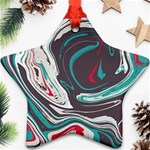 Vector Vivid Marble Pattern 1 Ornament (Star) Front