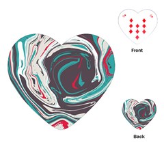 Vector Vivid Marble Pattern 1 Playing Cards Single Design (heart) by goljakoff