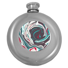 Vector Vivid Marble Pattern 1 Round Hip Flask (5 Oz) by goljakoff