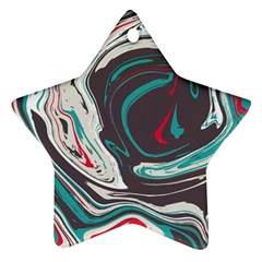 Vector Vivid Marble Pattern 1 Star Ornament (two Sides) by goljakoff