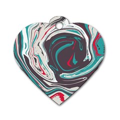 Vector Vivid Marble Pattern 1 Dog Tag Heart (two Sides) by goljakoff