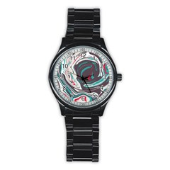 Vector Vivid Marble Pattern 1 Stainless Steel Round Watch by goljakoff