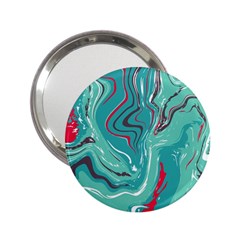 Green Vivid Marble Pattern 2 2 25  Handbag Mirrors by goljakoff