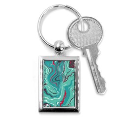 Green Vivid Marble Pattern 2 Key Chain (rectangle) by goljakoff