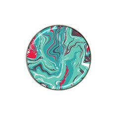 Green Vivid Marble Pattern 2 Hat Clip Ball Marker by goljakoff