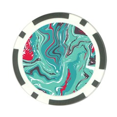 Green Vivid Marble Pattern 2 Poker Chip Card Guard by goljakoff