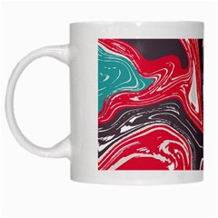 Red Vivid Marble Pattern 3 White Mugs by goljakoff