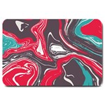 Red Vivid Marble Pattern 3 Large Doormat  30 x20  Door Mat