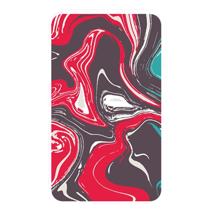 Red Vivid Marble Pattern 3 Memory Card Reader (Rectangular)