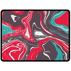 Red Vivid Marble Pattern 3 Fleece Blanket (large)  by goljakoff