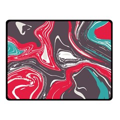 Red Vivid Marble Pattern 3 Fleece Blanket (small) by goljakoff