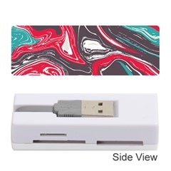 Red Vivid Marble Pattern 3 Memory Card Reader (stick) by goljakoff