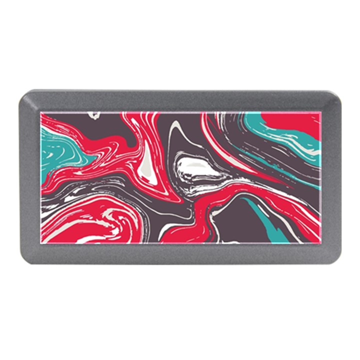 Red Vivid Marble Pattern 3 Memory Card Reader (Mini)