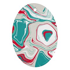 Vivid Marble Pattern Ornament (oval) by goljakoff