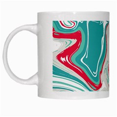 Vivid Marble Pattern White Mugs by goljakoff