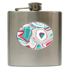 Vivid Marble Pattern Hip Flask (6 Oz) by goljakoff