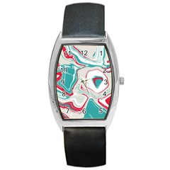 Vivid Marble Pattern Barrel Style Metal Watch by goljakoff