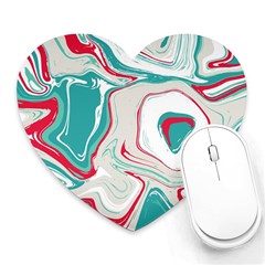 Vivid Marble Pattern Heart Mousepads by goljakoff