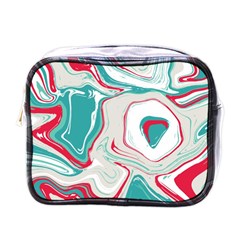 Vivid Marble Pattern Mini Toiletries Bag (one Side) by goljakoff