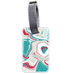 Vivid Marble Pattern Luggage Tag (two Sides) by goljakoff