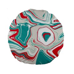 Vivid Marble Pattern Standard 15  Premium Flano Round Cushions by goljakoff