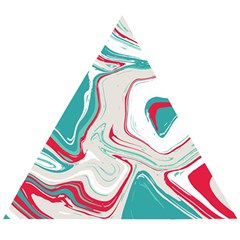 Vivid Marble Pattern Wooden Puzzle Triangle by goljakoff