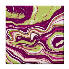 Purple Vivid Marble Pattern Tile Coaster by goljakoff