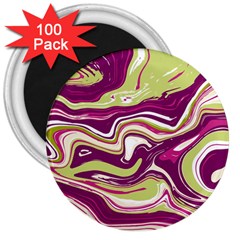 Purple Vivid Marble Pattern 3  Magnets (100 Pack) by goljakoff