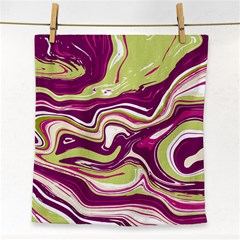 Purple Vivid Marble Pattern Face Towel by goljakoff