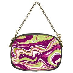 Purple Vivid Marble Pattern Chain Purse (one Side) by goljakoff