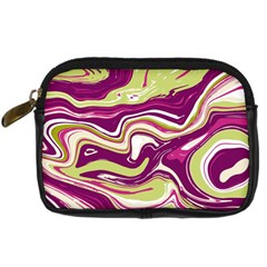 Purple Vivid Marble Pattern Digital Camera Leather Case by goljakoff