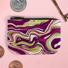 Purple Vivid Marble Pattern Mini Coin Purse by goljakoff