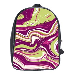 Purple Vivid Marble Pattern School Bag (xl) by goljakoff