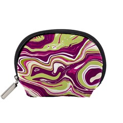 Purple Vivid Marble Pattern Accessory Pouch (small) by goljakoff