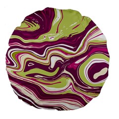 Purple Vivid Marble Pattern Large 18  Premium Flano Round Cushions by goljakoff