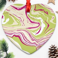 Vector Vivid Marble Pattern 6 Ornament (heart) by goljakoff