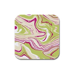 Vector Vivid Marble Pattern 6 Rubber Square Coaster (4 Pack) 