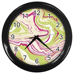 Vector Vivid Marble Pattern 6 Wall Clock (black) by goljakoff